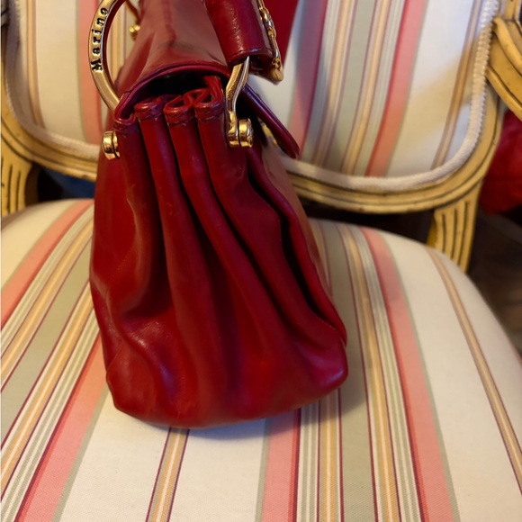 Marino Orlandi Reddish Brown Leather Shoulder Bag - Great Details - Picture 8 of 12